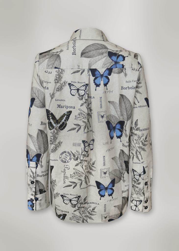 Front of botany print shirt